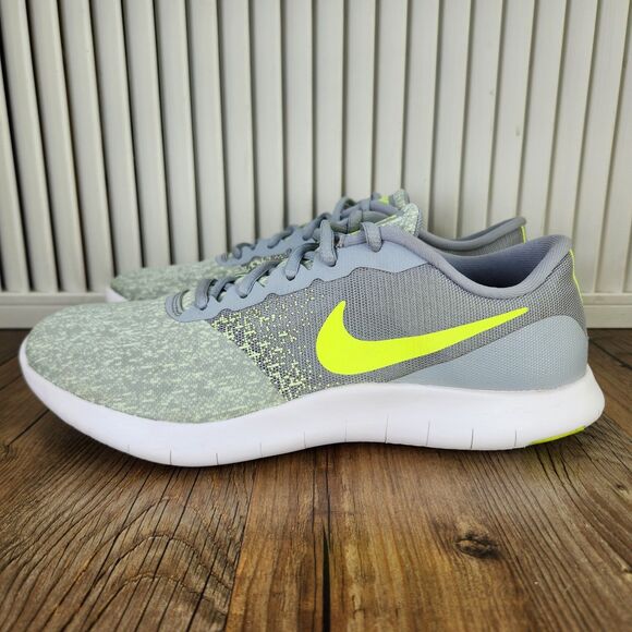 Nike Flex Contact 2017 Womens Sz 10 Gray Green Running Gym Road Shoes 908995-003 - Picture 3 of 9